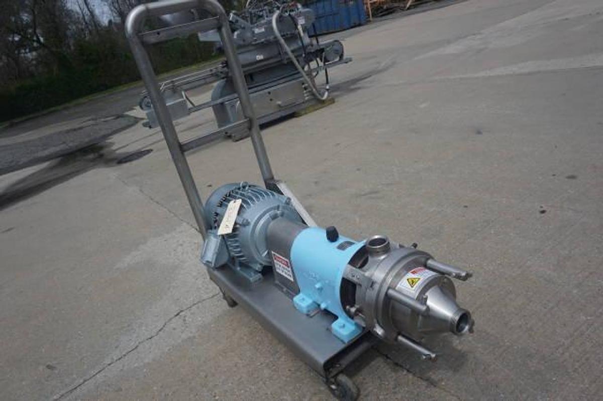 Used Waukesha MS Stainless Steel Horizontal Colloid Mill, Conical Grooved Rotor