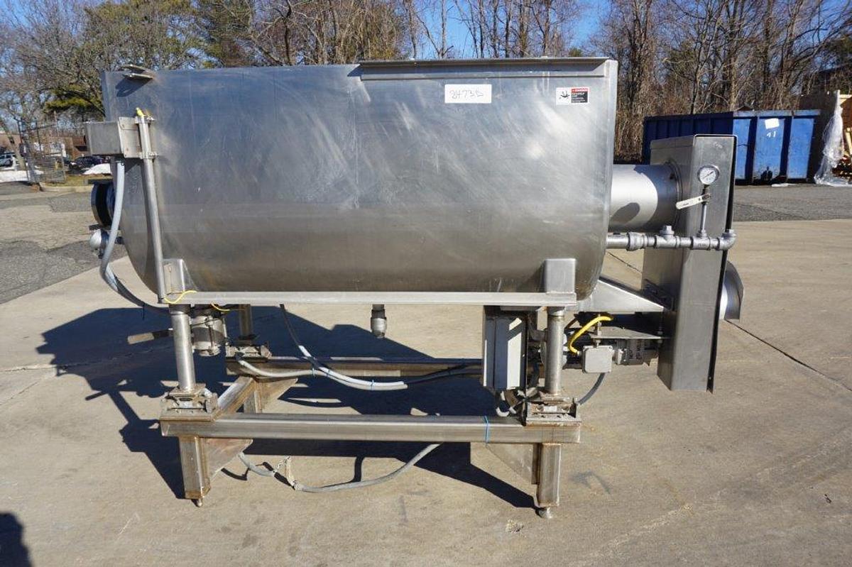 Used Will-Flow 20 Cu.Ft. Stainless Steel Horizontal Scraper Agitated Mixer, 130 PSI Jacket