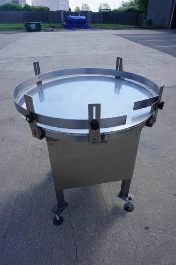 Used 36 In. Diameter Kaps-All Rotary Unscrambling/Accumulating Table