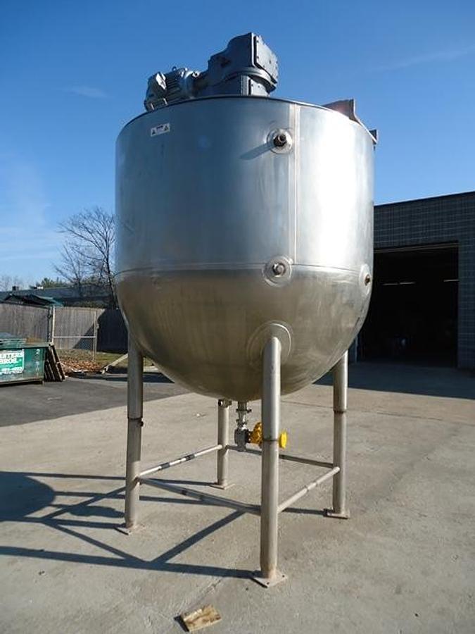 Used 1,000 Gallon Mueller Hemispherical Dual Action Scraper Kettle, 40 PSI Jacket