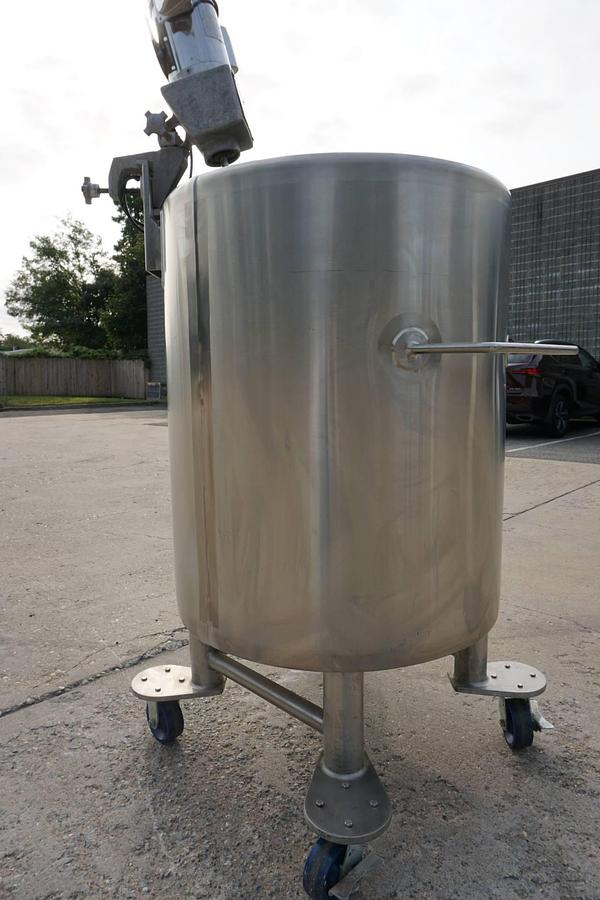 Used 100 Gallon Lee 316 SS Jacketed Mix Tank, 100 PSI