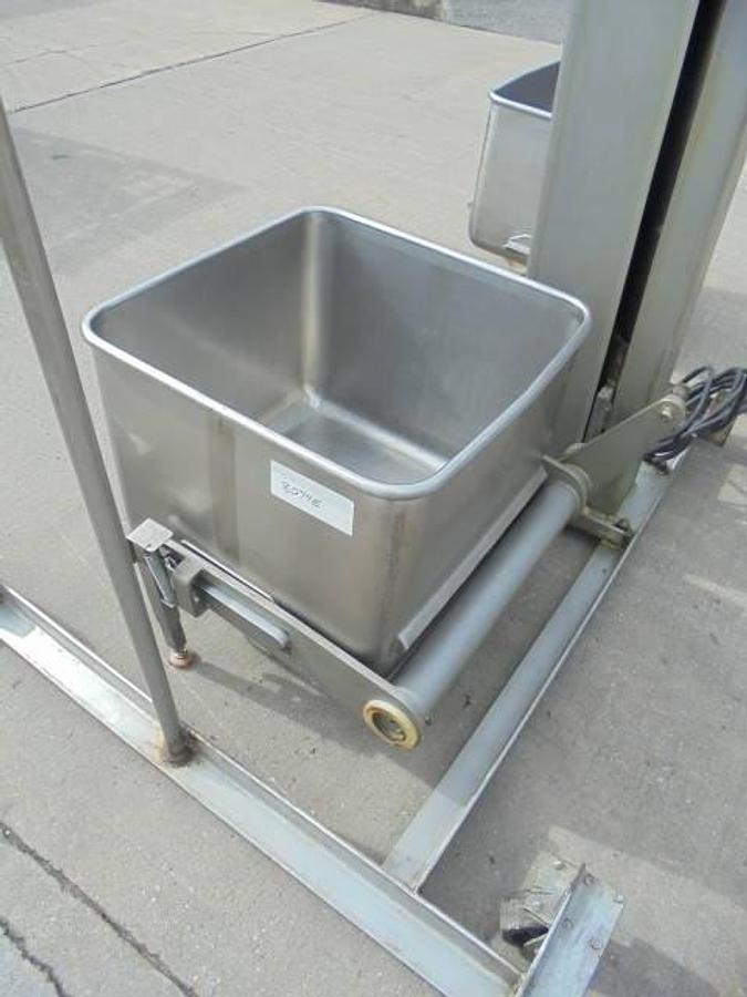 Used Reiser Column Lifter/Cart Dumper, Stainless  Steel
