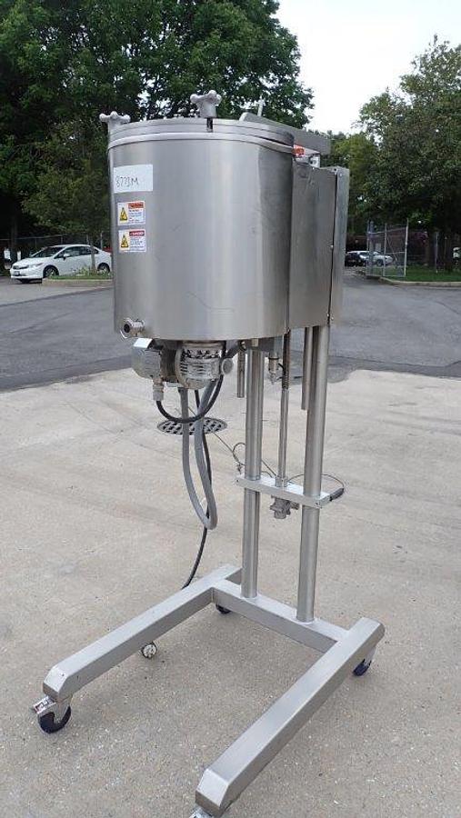 Used 30 Liter Cavalla Self-Contained SS Jacketed Mix Tank, Bottom Agitator