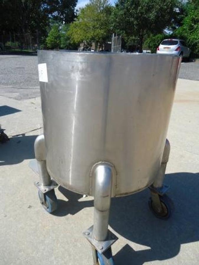 Used 35 Gallon Stainless Cone Bottom Tank With Aro Pump
