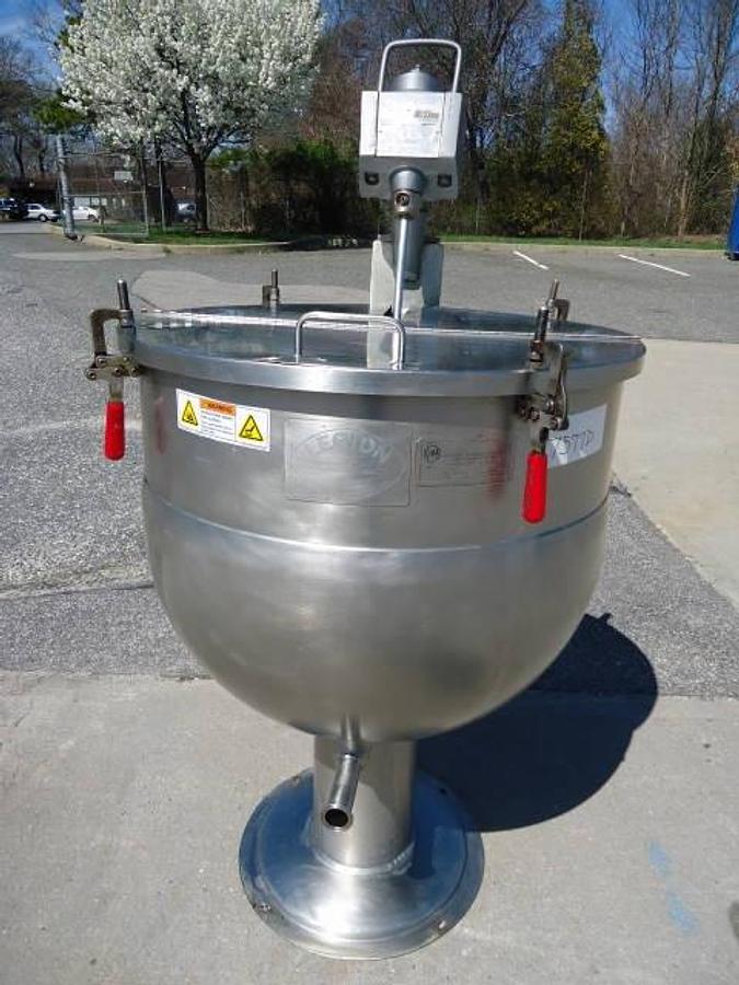 Used 60 Gallon Legion 316 Stainless Steel Jacketed Kettle With Lightnin Agitator