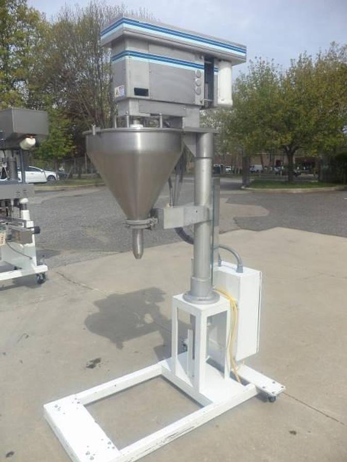 Used GEI/MATEER Single Auger Powder Filler, Agitated Hopper