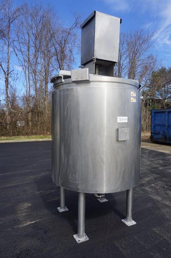 Used 350 Gallon Expert Industries 316 SS Scraper Agitated Kettle, 45 PSI Jacket