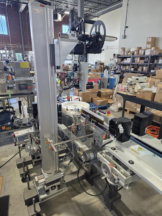 Used Complete Essential Oil Bottle Filling, Capping, and Labeling Line