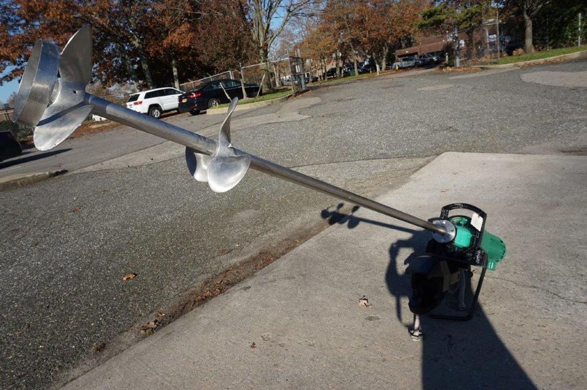 Used Lightnin “Vektor” 5  HP Clamp-On Portable Mixer, 72 In. Long Shaft