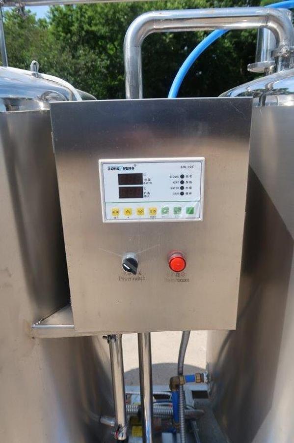 Used Unnico Dual Tank Electric Pasteurizing Mix Tanks, 150 Gallon Each
