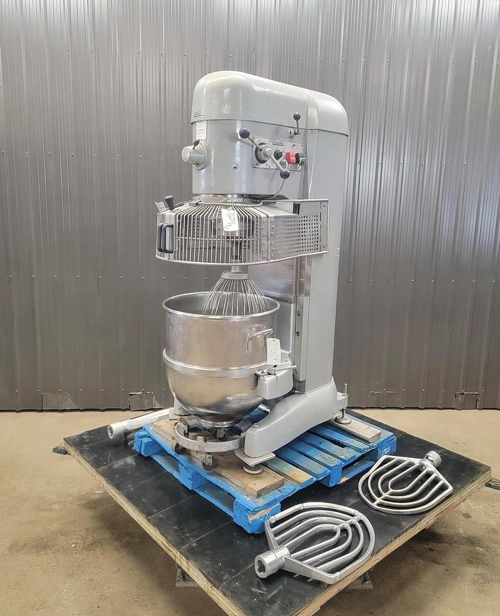 Used Hobart V1401 Bowl Mixer with Four Attachments