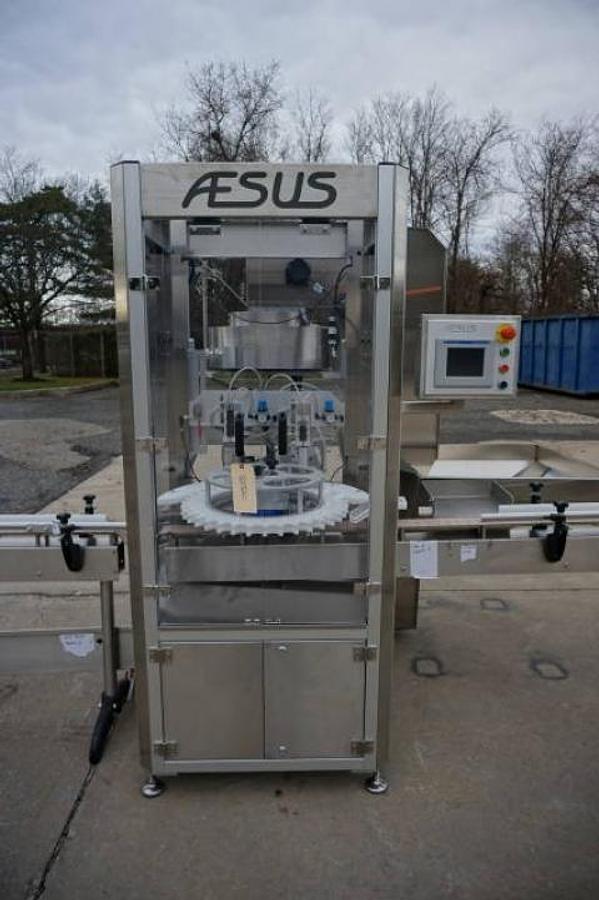Used Aesus Systems “Delta Star” Screw Capping Machine, All Stainless Steel