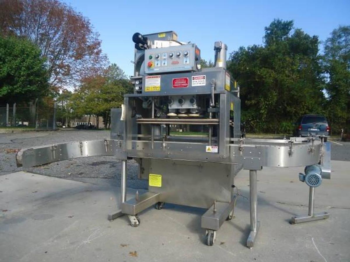 Used Kaps-All Ga6 Six Spindle Screw Capper/Snap Capper, 200 Per Minute