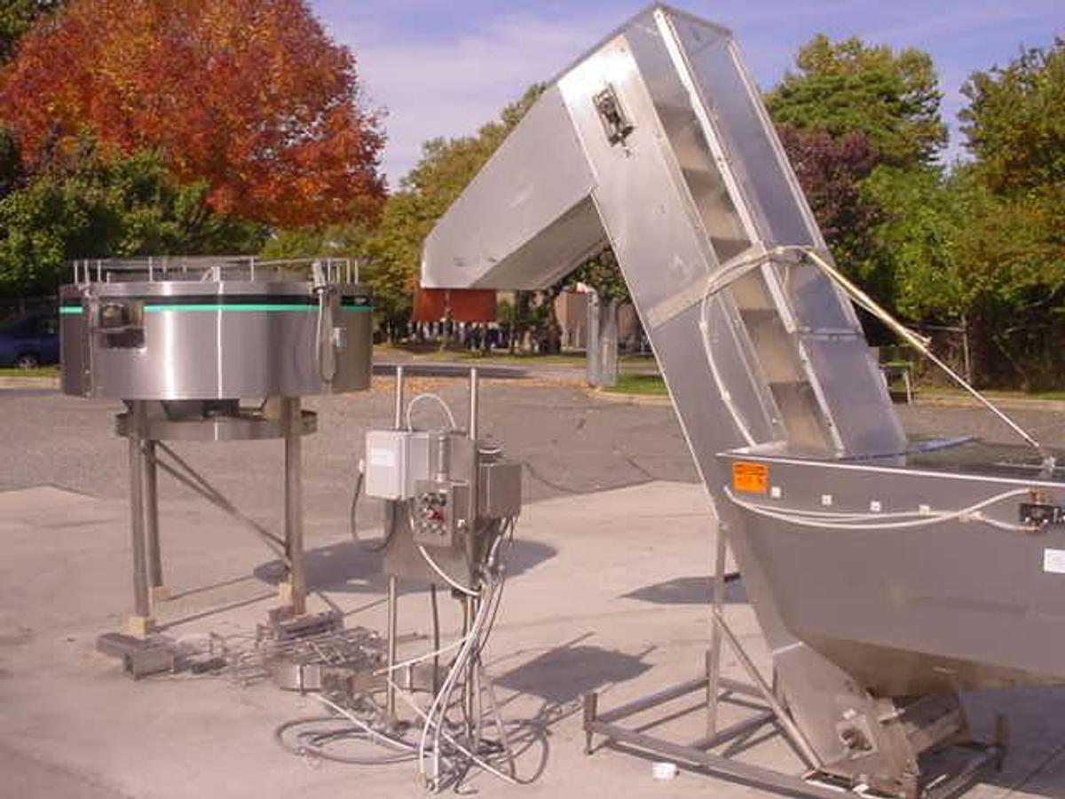 Used Hoppmann Ft-50 Centrifugal Feeder With Inclined Elevator, Ss