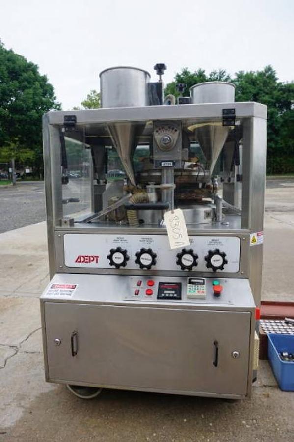Used Adept 25 Station GMP Rotary Tablet Press, “D” Tablets, Keyed Head