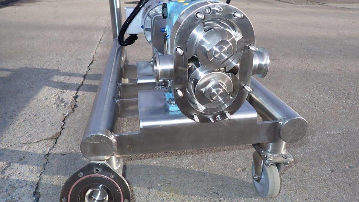 Used Waukesha Cherry Burrell 018U1 Stainless Positive Displacement Pump,  Vari-Speed