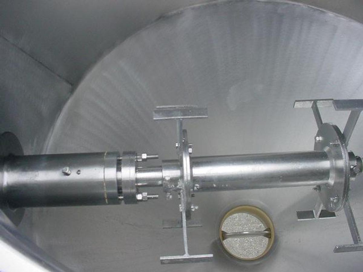 Used 10 Cu.ft. Gemco Stainless Steel Slant Cone Blender, Liquids/Solids Bar