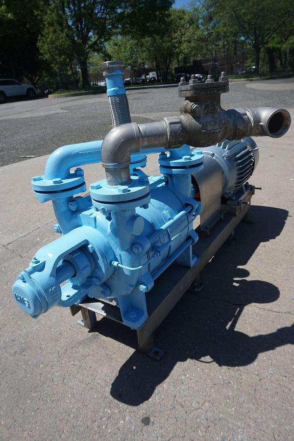 Used Sihi 3HP Liquid Ring Vacuum Pump, 20 HP Motor