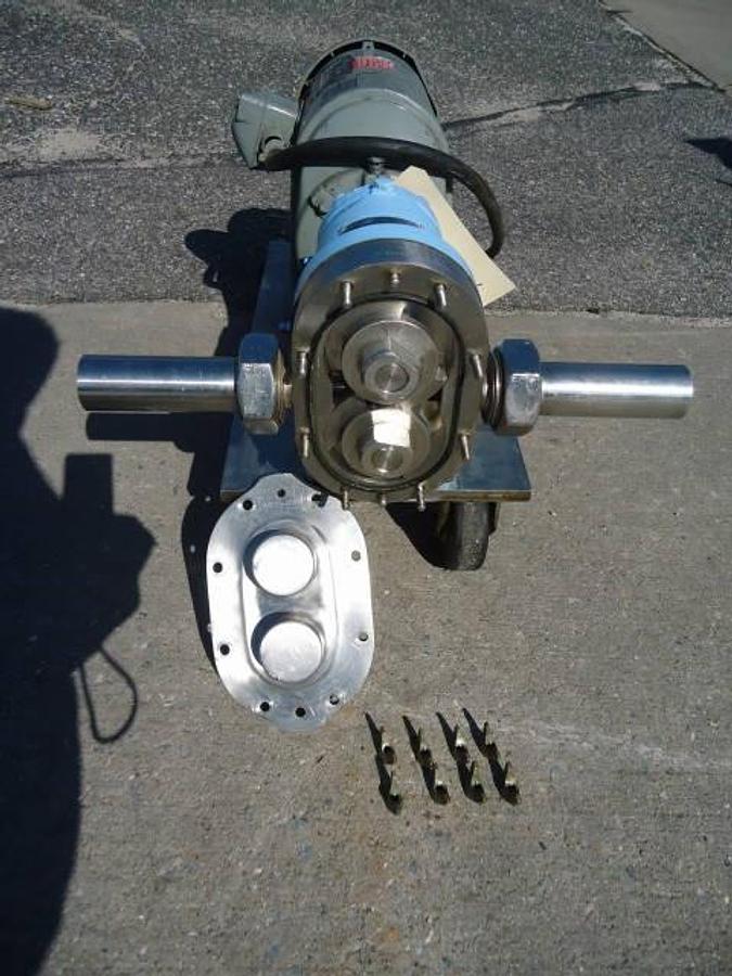 Used Waukesha Size 10 Stainless Steel Positive Displacement Pump, Portable
