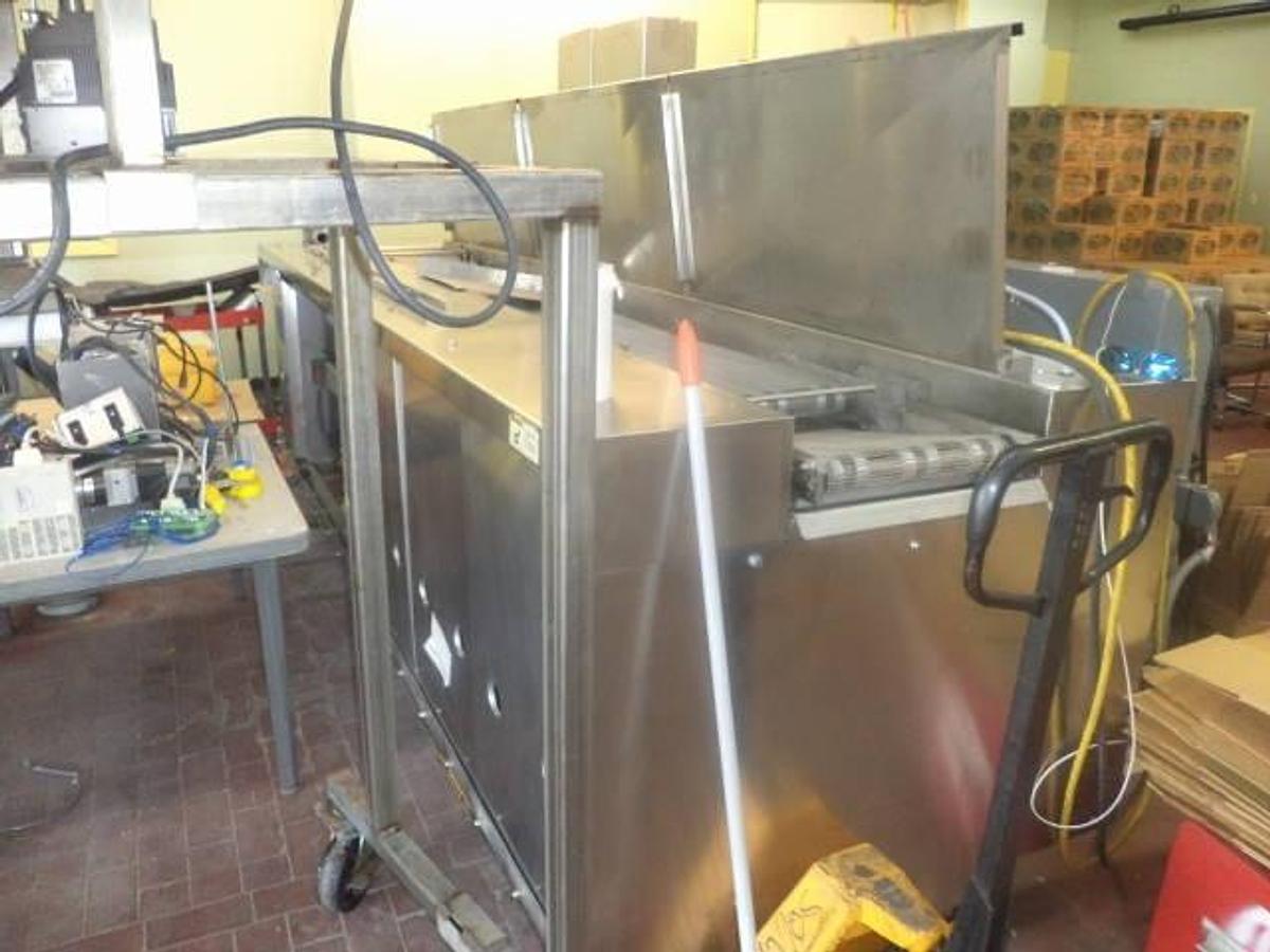 Used Stein Series II Stainless Continuous Gas Fired Fryer, 20 inch wide belt
