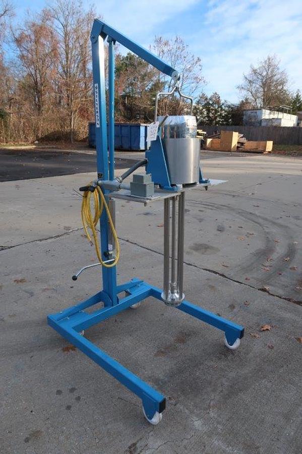 Used Silverson 7.5 HP High Shear Drop-In Mixer/Homogenizer, on Mobile Hydraulic Floor Stand