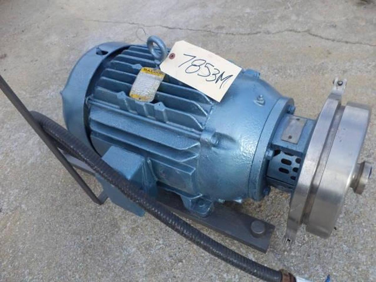 Used Waukesha 2 in. X 1-1/2 in. Stainless Steel Sanitary Centrifugal Pump, 20 HP