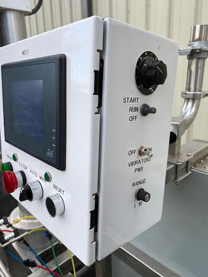 Used Mateer-Burt Neotron Automatic Inline Dual Head Auger Powder Filler