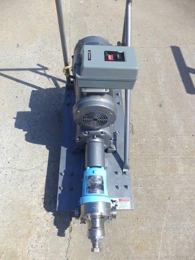 Used Waukesha Size 16 Stainless Steel Positive Displacement Pump, 1  HP, Variable Speed