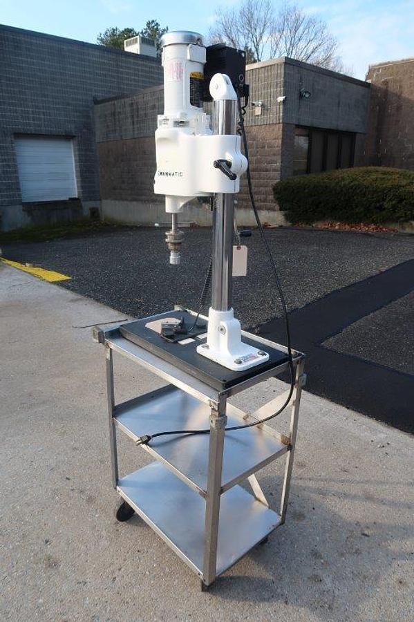 Used Swanmatic C300 Portable Tabletop Semi-Auto Capper, Variable Speed