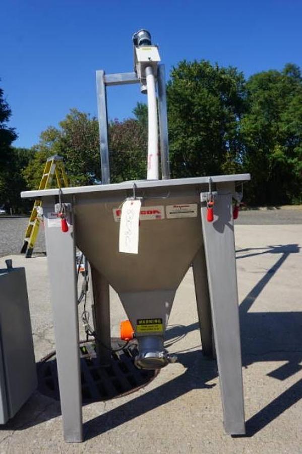 Used Flexicon 2-1/2 In. Diameter Flexible Screw Conveyor With Vibrator