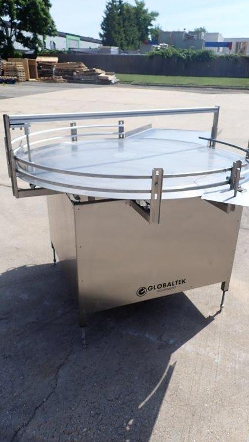 Used 60 In. Diameter Globaltek Rotary Unscrambling/Accumulating Table