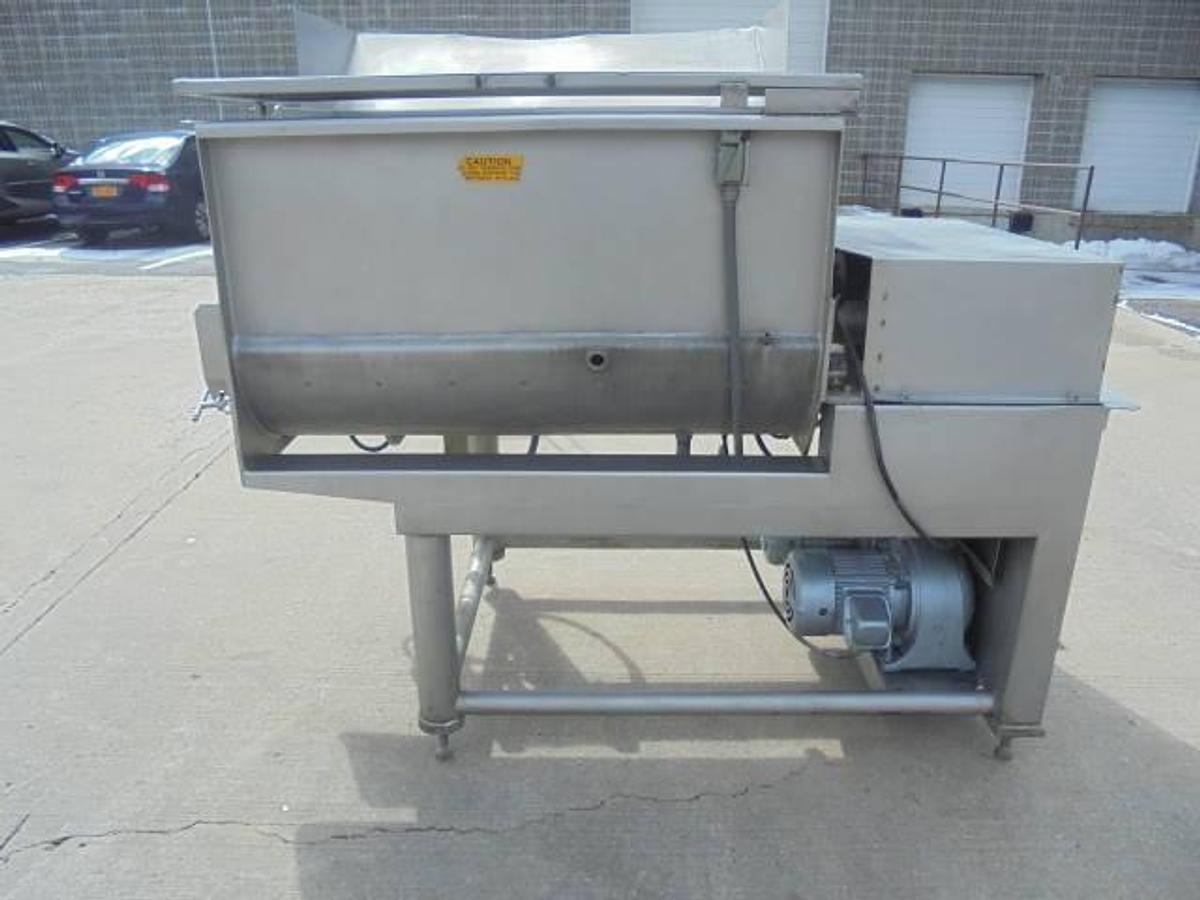 Used Rietz 1,000 Lb. SS Twin Screw Horizontal Blender, Jacketed