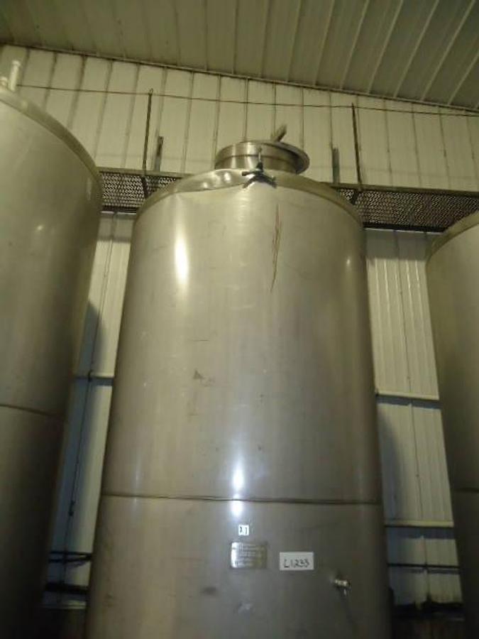 Used 1,500 Gallon Hubert C. Stollenwerk Stainless Vertical Closed Tank