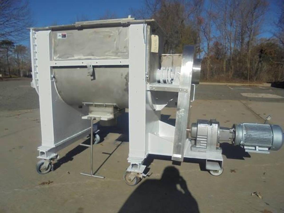 Used 15 Cu. Ft. Stainless Double Ribbon Blender, Portable