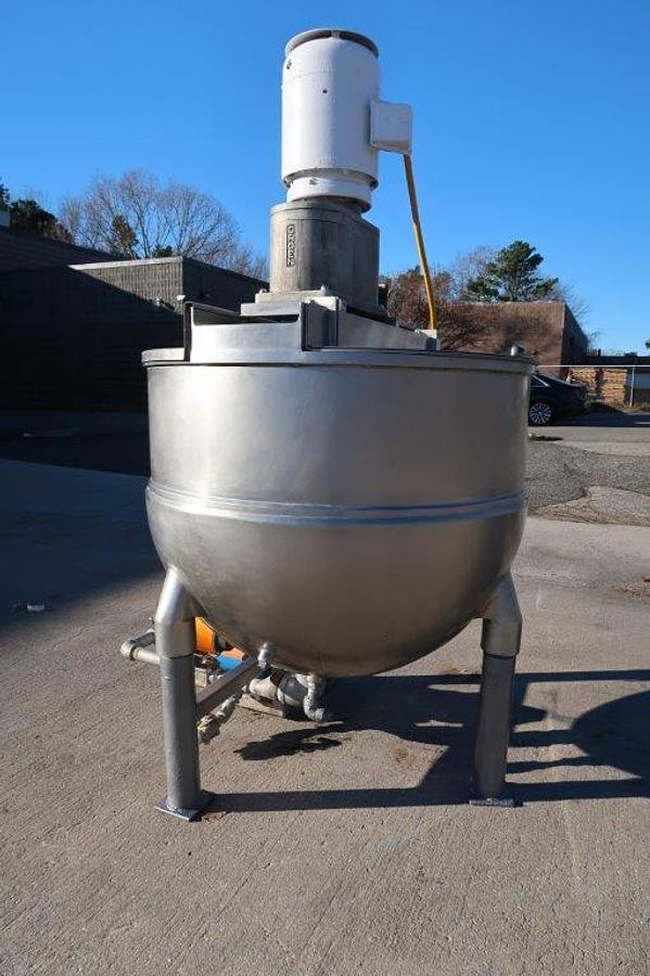 Used 150 Gallon Groen Twin Action Scraper Kettle, 100 PSI Jacket
