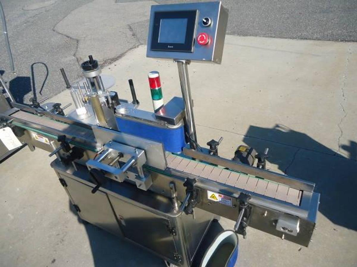 Used Ocean Packing Automatic Spot/Wraparound Pressure Sensitive Labeler, Stainless