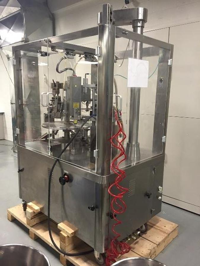 Used IMA C960 Hot air plastic tube filling machine, touch screen