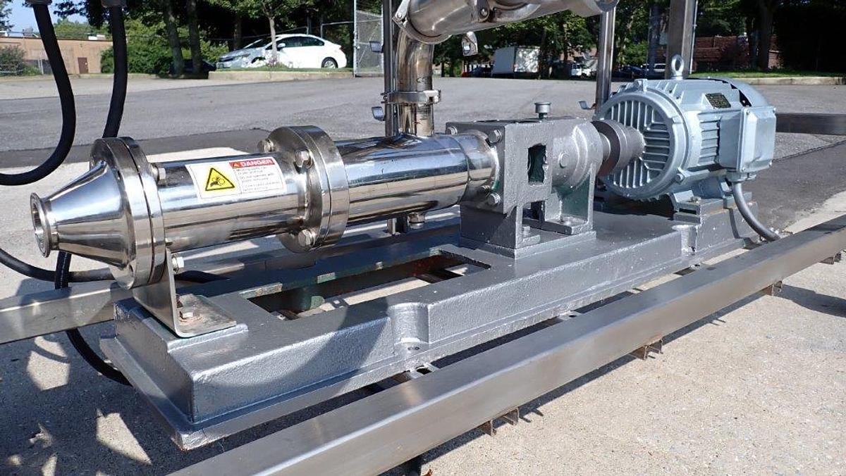 Used Wen Zhuo 2 In. X 2 In. Stainless Progressive Cavity Positive Displacement Pump