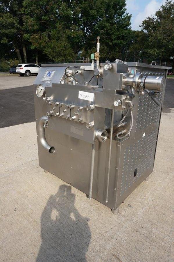 Used Waukesha/Cherry Burrell 2,400 GPH Homogenizer/Plunger Pump, 75 HP Motor