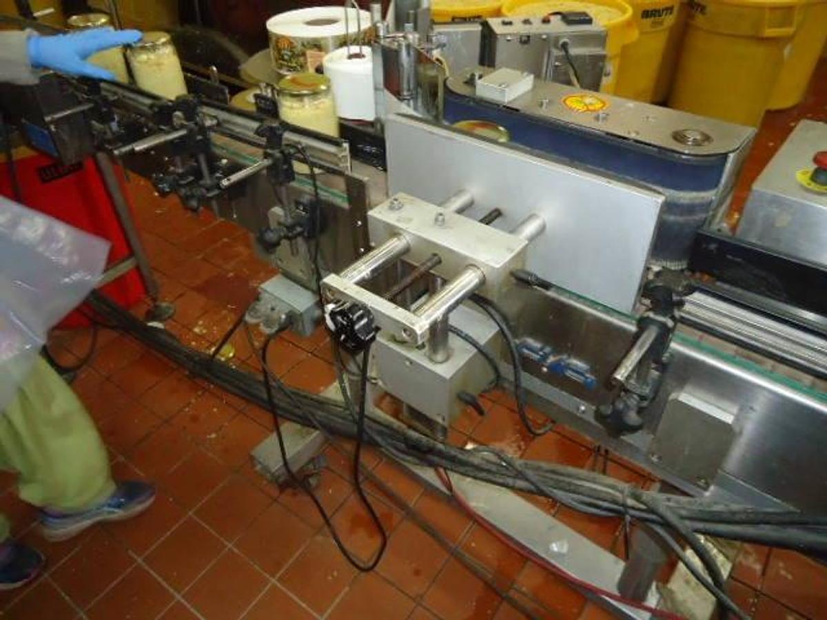 Used Complete Filling Line With Mateer Automatic Filler & Kaps-All Capper