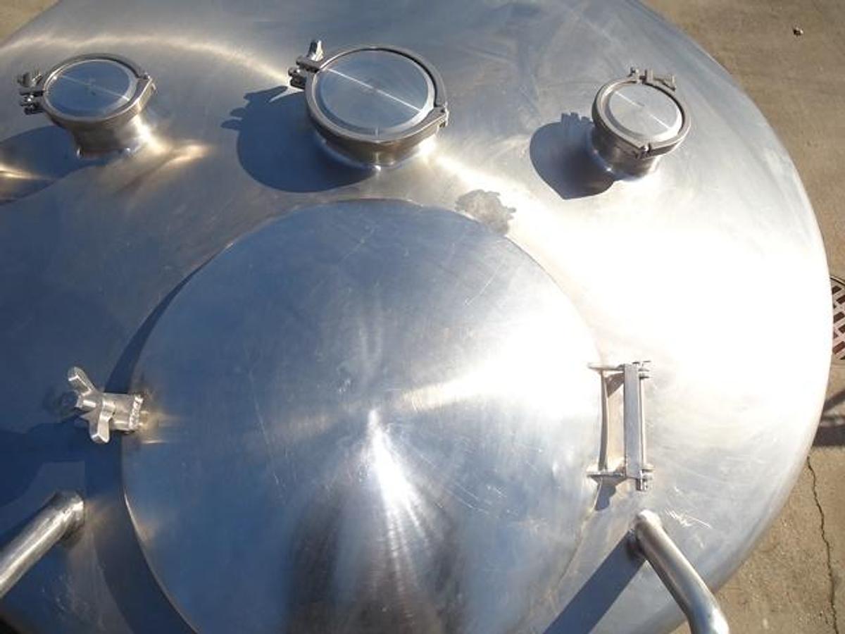 Used 600 Gallon Hicks Equipment Portable Cone Bottom Tank, 316L Stainless