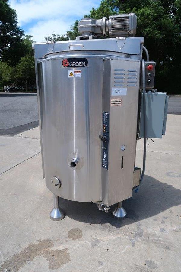 Used 100 Gallon Groen SS Gas Fired Scraper Kettle