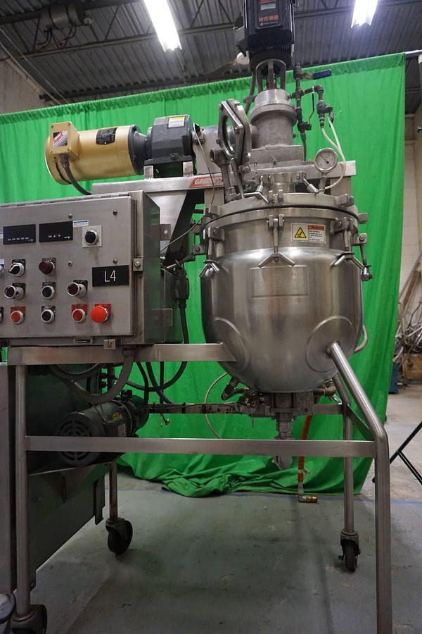 Used 15 Gallon Greerco “Agi-Mix” Stainless Steel Triple Motion Vacuum Kettle/Reactor