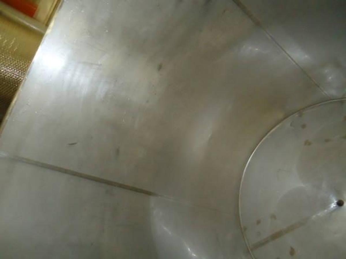 Used 1,000 Gallon Stainless Vertical Cone Bottom Tank, Open Top