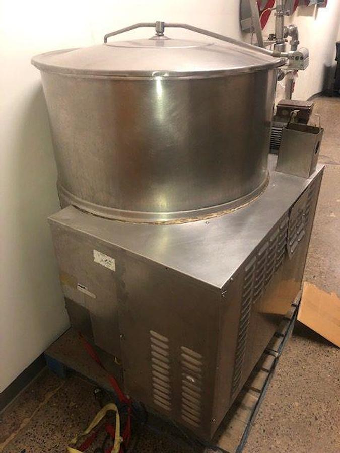 Used Cleveland Range SS 80 Gallon Self Contained Gas Fired Scraper Agitated Kettles ( 2 )