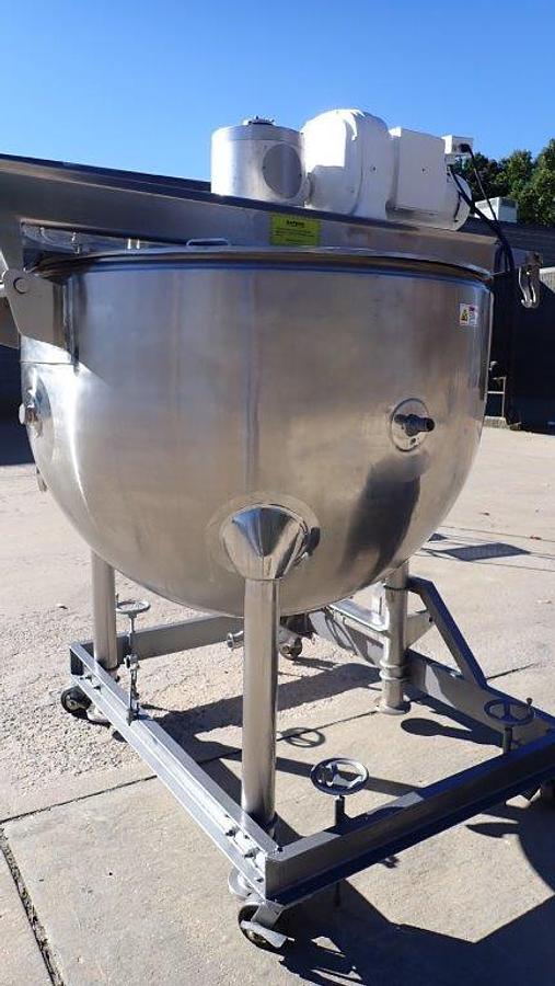 Used 250 Gallon Hamilton 316 SS Double Motion Kettle, Tilt-Out Agitation, XP