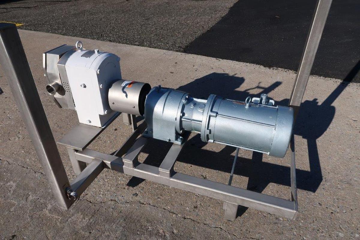 Used APV 2 In. X 2 In. Stainless Positive Displacement Pump, 5HP