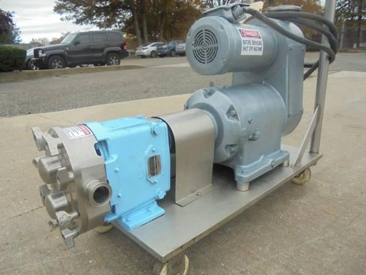 Used Waukesha 030 Stainless Positive Displacement Pump, Variable Speed