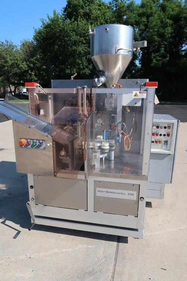 Used Norden 400HA Hot Air Tube Filling and Sealing Machine