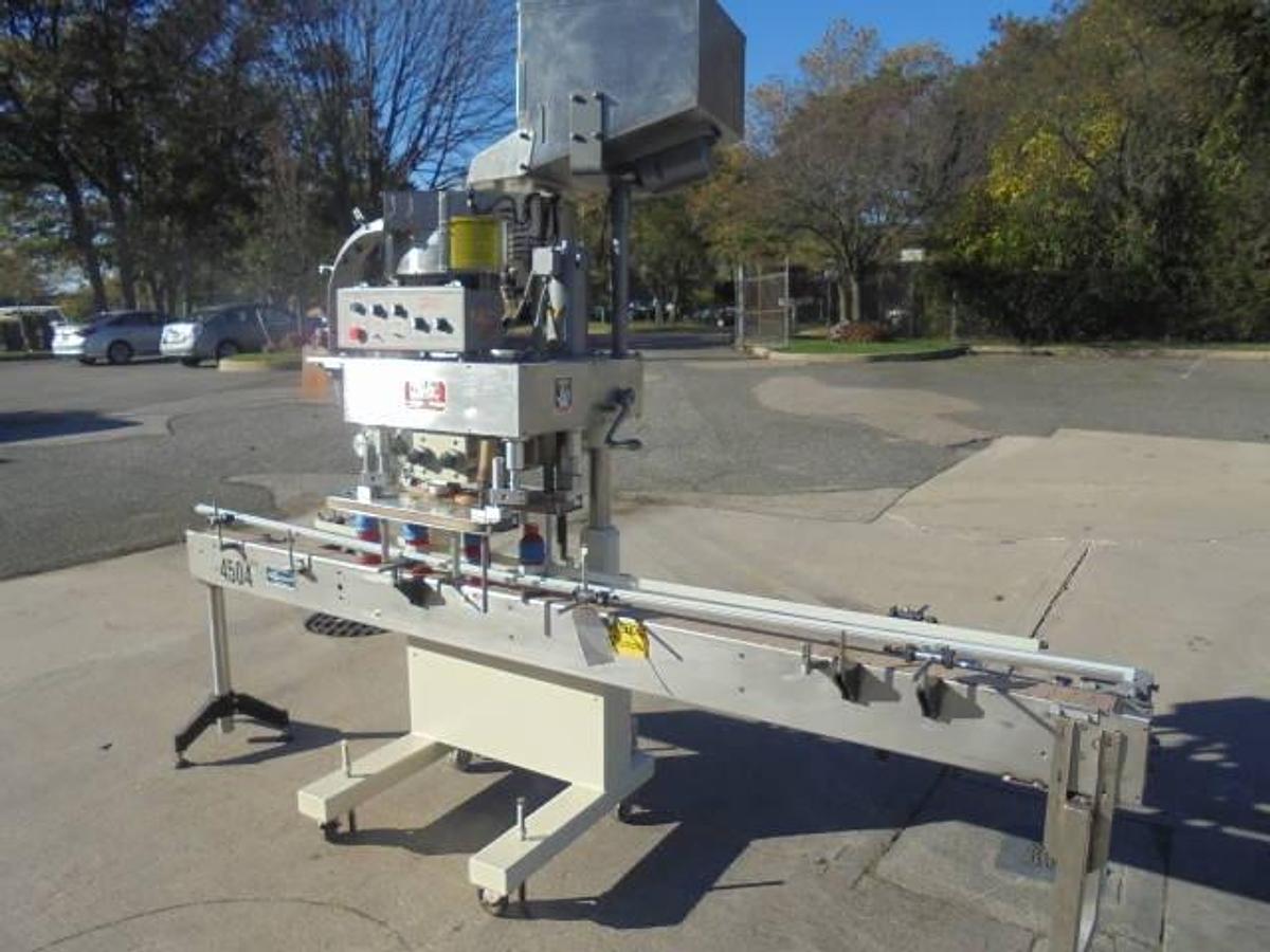 Used Kaps All “E” Four Spindle Screw Capping Machine, Portable